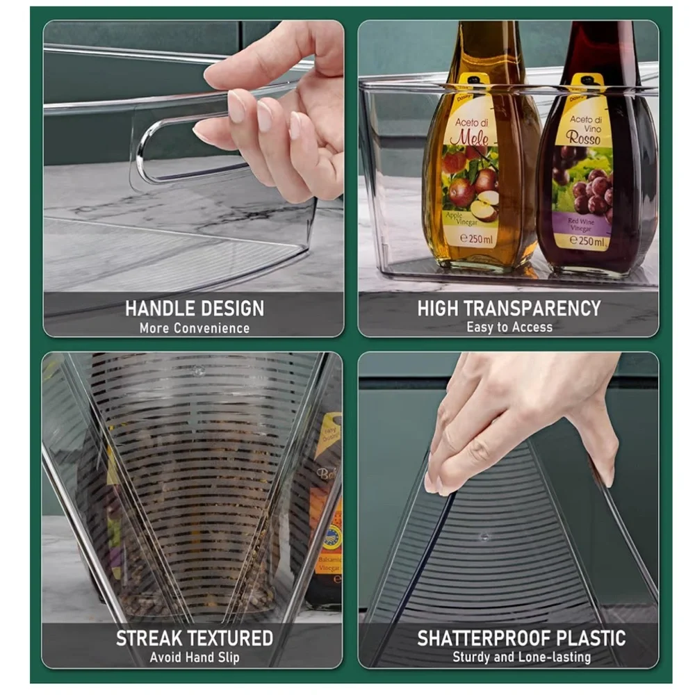 Lazy Susan Cabinet Organizer - Food Safe, BPA Free (for 26